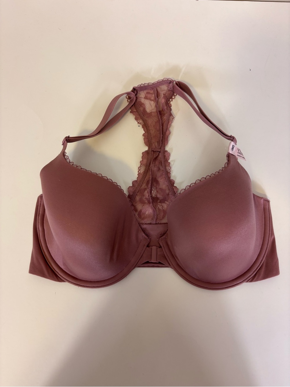 New Victoria's Secret Mauve Lace Racerback T-Shirt Bra 32DD